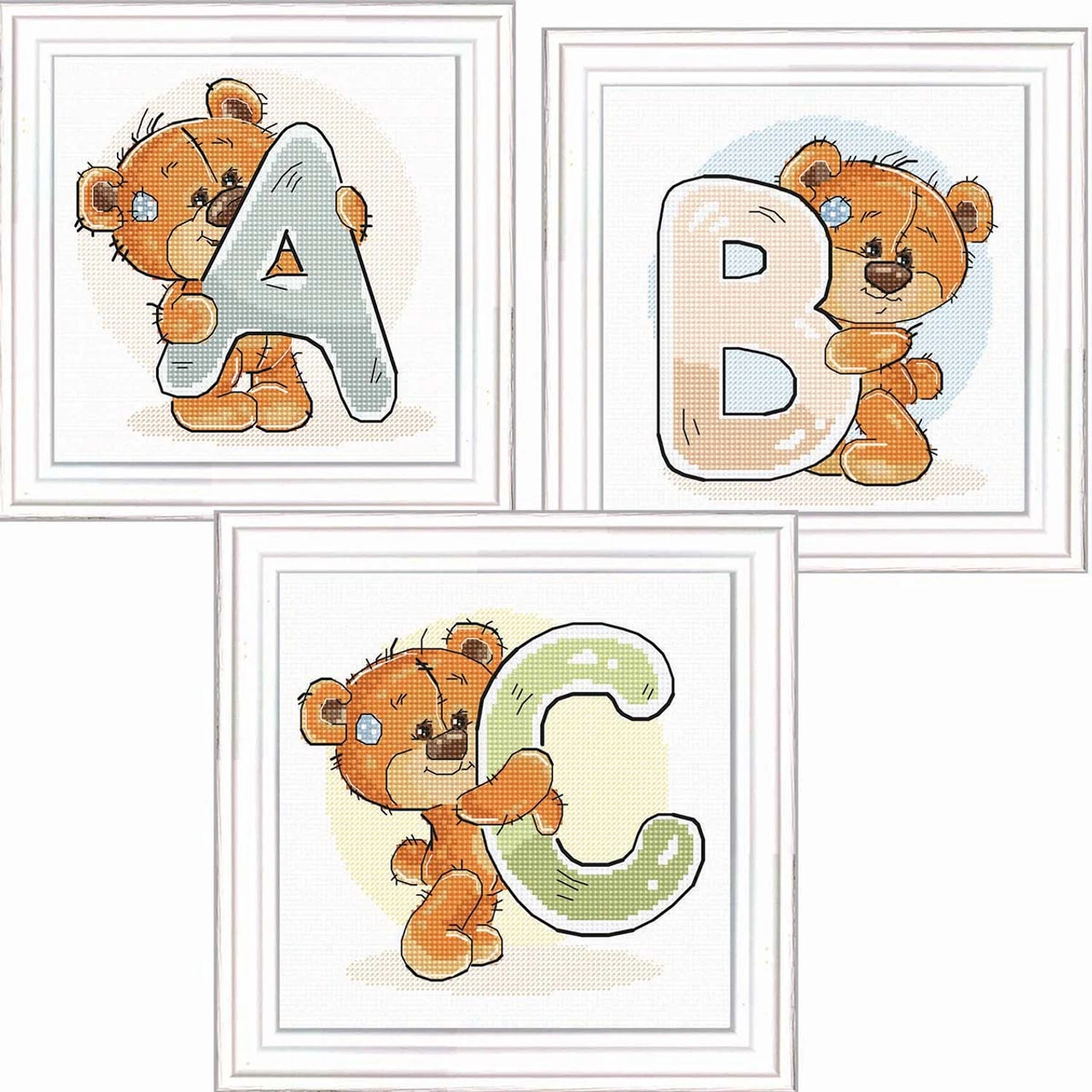 Luca-S The Letters ABC Counted Cross-Stitch Kit 3 Luca-S The Letters ABC Counted Cross-Stitch Kit