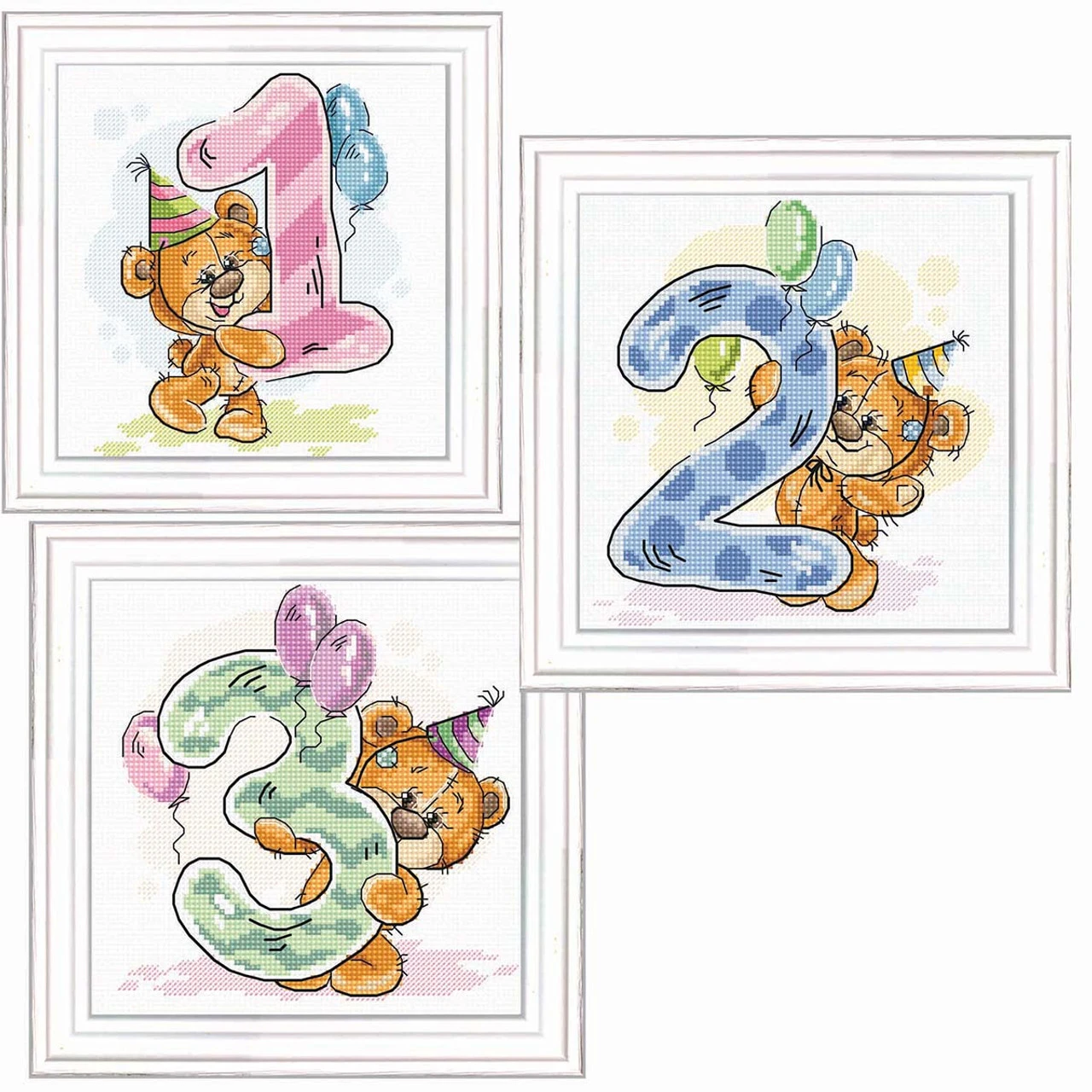 Luca-S The Number 123 Counted Cross-Stitch Kit 3 Luca-S The Number 123 Counted Cross-Stitch Kit