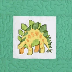 Herrschners Jurassic Kid's Quilt Blocks Stamped Cross-Stitch -Prym Clover Shop 050486 4 34512.1693400822