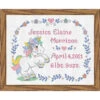 Baby By Herrschners Boho Rainbow Unicorn Birth Record Counted Cross-Stitch Kit -Prym Clover Shop 050528 03820.1693400918