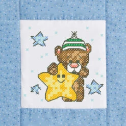 Herrschners Once Upon A Moonbeam Kid's Quilt Blocks Stamped Cross-Stitch -Prym Clover Shop 050538 3 49016.1693400946
