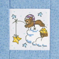 Herrschners Once Upon A Moonbeam Kid's Quilt Blocks Stamped Cross-Stitch -Prym Clover Shop 050538 4 32538.1693400946
