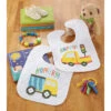 Herrschners Construction Crew Baby Bibs Stamped Cross-Stitch Kit -Prym Clover Shop 050565 65701.1693401016
