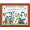Herrschners Playful Pandas Birth Record Counted Cross-Stitch Kit -Prym Clover Shop 050589 71071.1693401076