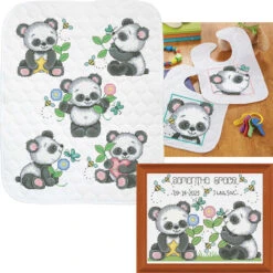 Herrschners Playful Pandas Set