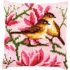 Vervaco Birds & Magnolia Pillow Needlepoint Kit -Prym Clover Shop 060622 72643.1693402057