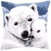 Vervaco Polar Bear Pillow Cover Needlepoint Kit -Prym Clover Shop 060663 68370.1693402106