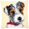 Vervaco Dog With Red Collar Pillow Cover Needlepoint Kit -Prym Clover Shop 060669 60922.1693402118