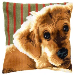 Vervaco Dog Pillow Cover Needlepoint Kit