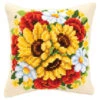 Vervaco Floral Posy Pillow Cover Needlepoint Kit 1 Vervaco Floral Posy Pillow Cover Needlepoint Kit -Prym Clover Shop 060680 29673.1693402130