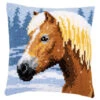 Vervaco Horse & Snow Pillow Cover Needlepoint Kit -Prym Clover Shop 060687 18643.1693402147