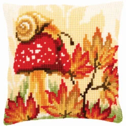 Vervaco Autumn Scene Pillow Cover Needlepoint Kit