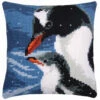 Vervaco Penguin & Chick Pillow Cover Needlepoint Kit 1 Vervaco Penguin & Chick Pillow Cover Needlepoint Kit -Prym Clover Shop 061129 38396.1693402344