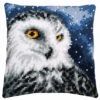 Vervaco Snowy Owl Pillow Cover Needlepoint Kit -Prym Clover Shop 061131 43141.1693402349