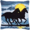 Vervaco Horses In Moonlight Pillow Cover Needlepoint Kit -Prym Clover Shop 061139 71917.1693402357