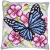 Vervaco Butterfly Among Flowers Pillow Cover Needlepoint Kit -Prym Clover Shop 061140 25338.1693402360