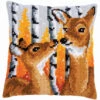 Vervaco Deer II Pillow Cover Needlepoint Kit -Prym Clover Shop 061154 33863.1693402380