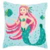 Vervaco Mermaid Pillow Cover Needlepoint Kit 2 Vervaco Mermaid Pillow Cover Needlepoint Kit -Prym Clover Shop 061614 71749.1693402390