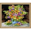 Orchidea Pansies & Lilies In A Blue Vase Needlepoint Canvas -Prym Clover Shop 062384 73765.1693402440