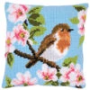 Vervaco Robin & Blossom Needlepoint Kit 1 Vervaco Robin & Blossom Needlepoint Kit -Prym Clover Shop 062393 12371.1693402443