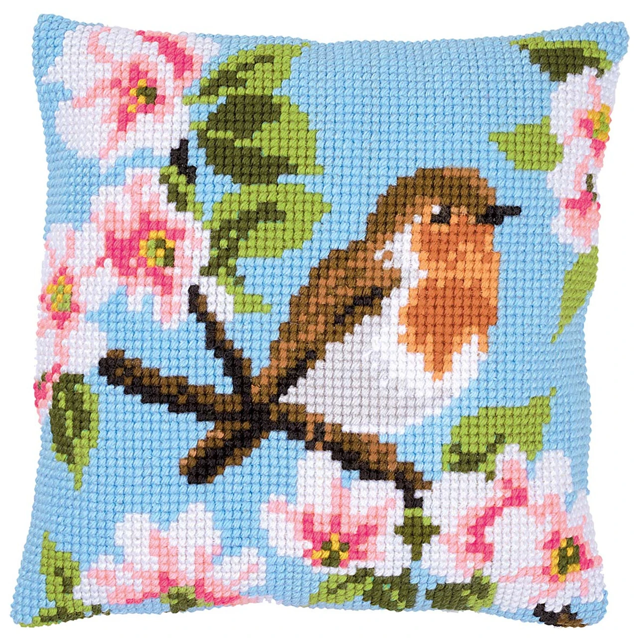 Vervaco Robin & Blossom Needlepoint Kit 3 Vervaco Robin & Blossom Needlepoint Kit