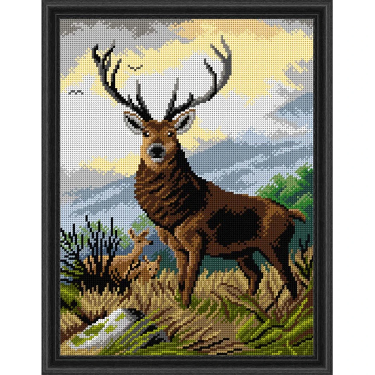 Orchidea Majestic Buck Needlepoint Canvas 3 Orchidea Majestic Buck Needlepoint Canvas