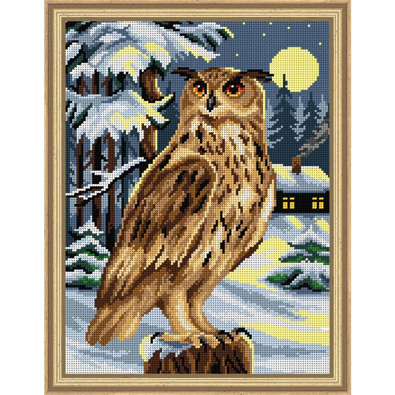 Orchidea Night Hunting Needlepoint Canvas 3 Orchidea Night Hunting Needlepoint Canvas