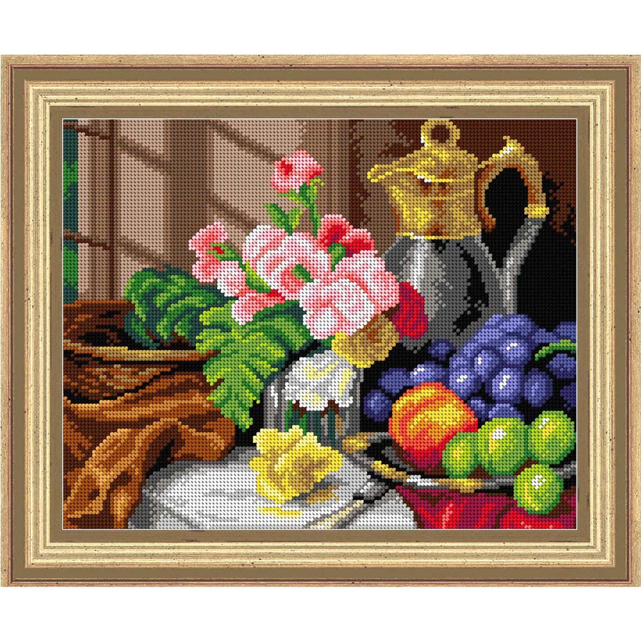 Orchidea Carnations In A Glass Vase Needlepoint Canvas 3 Orchidea Carnations In A Glass Vase Needlepoint Canvas
