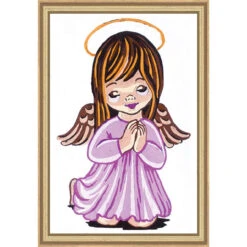 Collection D'Art Girl Angel Praying Needlepoint Kit