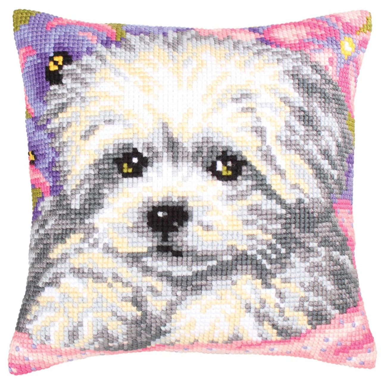 Collection D'Art Little Doggy Pillow Cover Needlepoint Kit 3 Collection D'Art Little Doggy Pillow Cover Needlepoint Kit