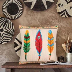 Collection D'Art Plumelets For Dreamcatcher Pillow Cover Needlepoint Kit -Prym Clover Shop 065364 3 98886.1693402838
