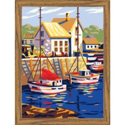 Collection D'Art Boats In Small Port Needlepoint Kit
