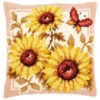 Vervaco Sunflowers With Butterfly Pillow Cover Needlepoint Kit 2 Vervaco Sunflowers With Butterfly Pillow Cover Needlepoint Kit -Prym Clover Shop 067040 82394.1693402959