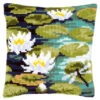 Vervaco Water Lilies Pillow Cover Needlepoint Kit -Prym Clover Shop 068217 82672.1693403052