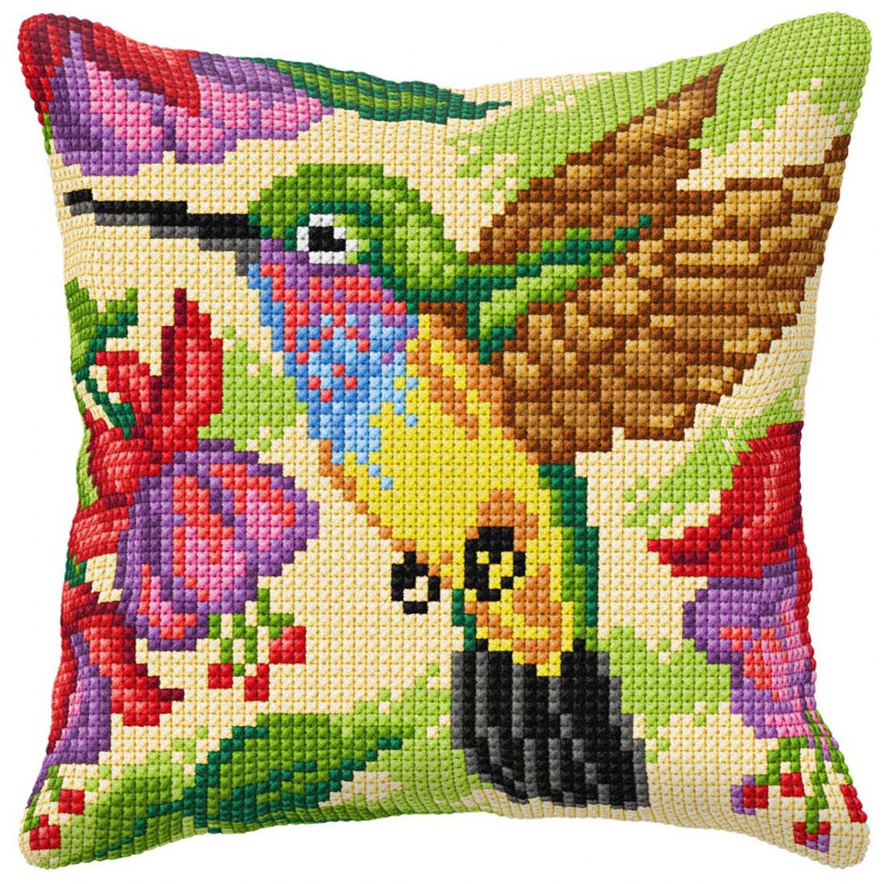 Orchidea Humming Bird Pillow Cover Needlepoint Kit 3 Orchidea Humming Bird Pillow Cover Needlepoint Kit