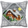 Orchidea Cottage In Winter Grey Pillow Needlepoint Kit 2 Orchidea Cottage In Winter Grey Pillow Needlepoint Kit -Prym Clover Shop 069541 30010.1693403173
