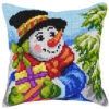 Orchidea Snowman Pillow Needlepoint Kit -Prym Clover Shop 069563 33492.1693403195