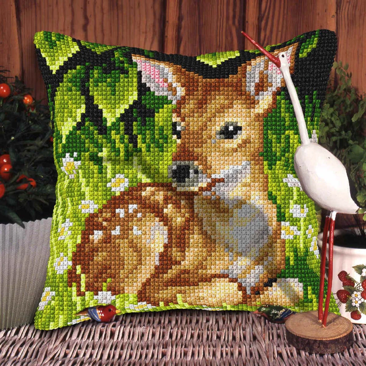 Orchidea Roe-deer Pillow Needlepoint Kit 4 Orchidea Roe-deer Pillow Needlepoint Kit - Image 2
