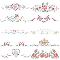 Herrschners Revival Pillowcase Pairs Set Stamped Cross-Stitch