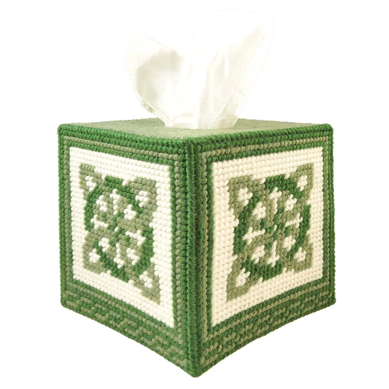 Herrschners Celtic Knot Tissue Box Plastic Canvas Kit 3 Herrschners Celtic Knot Tissue Box Plastic Canvas Kit