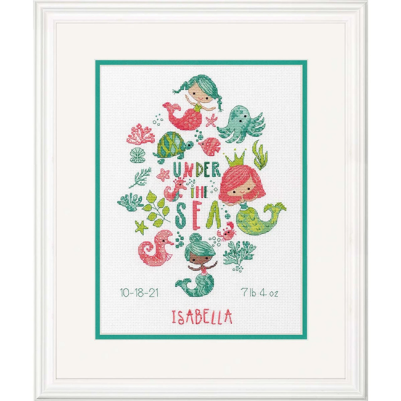 Dimensions Under The Sea Birth Record Counted Cross-Stitch Kit 3 Dimensions Under The Sea Birth Record Counted Cross-Stitch Kit