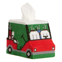 Herrschners Golf Cart Tissue Box Plastic Canvas Kit -Prym Clover Shop 270273 2 38600.1693433409