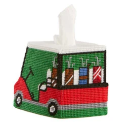 Herrschners Golf Cart Tissue Box Plastic Canvas Kit -Prym Clover Shop 270273 3 64872.1693433410