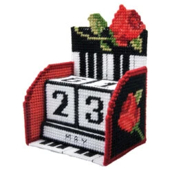 Herrschners Music Is Love Desk Calendar Plastic Canvas Kit