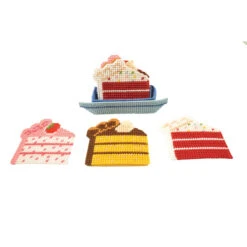 Herrschners Cake Slice Coasters & Holder Plastic Canvas Kit