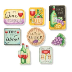 Herrschners Wine Time Magnets Plastic Canvas Kit
