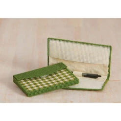 Herrschners Pansy Patch Purse Organizer Plastic Canvas Kit -Prym Clover Shop 270634 2 99445.1693433620