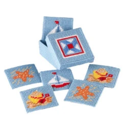 Herrschners Summer Welcome Coasters Plastic Canvas Kit