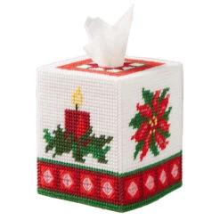Herrschners Winter Welcome Tissue Box Plastic Canvas Kit -Prym Clover Shop 270681 2 76886.1693433779