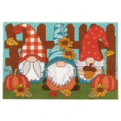 Herrschners Fall Y'all Gnomes Wall Hanging Plastic Canvas Kit